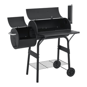 Smoker barbecue Arielli 115x110x64 cm zwart casa.pro