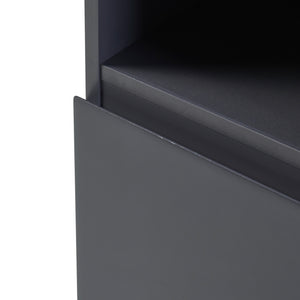 Badkamerkast Overath kolomkast 160x30x30 cm grijs en houtkleurig [en.casa]