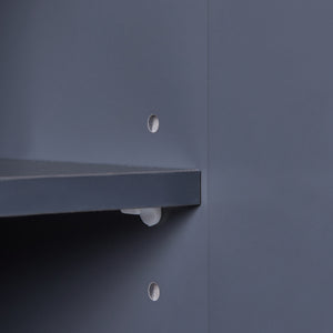 Badkamerkast Overath met deur en open vak grijs 60x30x30 cm [en.casa]