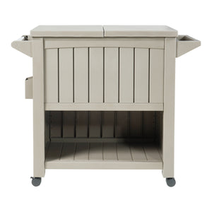Trolley Arsita serveerwagen voor buiten 102x47x87 cm beige en houtkleurig casa.pro