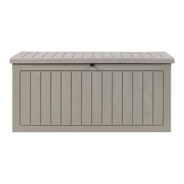Tuin opbergbox Filetto 124x52,5x57 cm beige en houtkleurig casa.pro