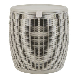 Tuinbox Avetrana koelbox rond 44xØ40 cm lichtbruin casa.pro