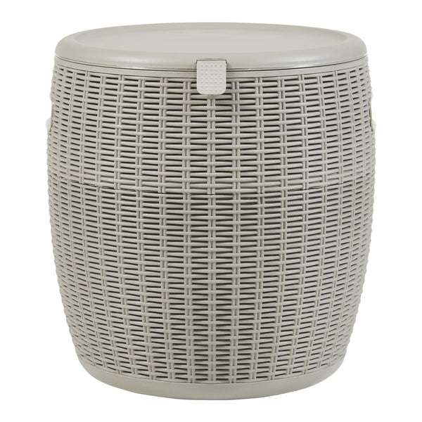 Tuinbox Avetrana koelbox rond 44xØ40 cm lichtbruin casa.pro