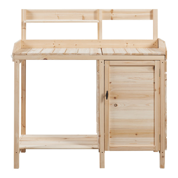 Tuinwerktafel Alessano oppottafel 110x107x46 cm naturel casa.pro