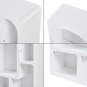 Boekenkast Vågå opbergkast 80x60x24 cm wit [en.casa]