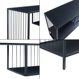 Console tafel Oxelösund 120x33x80 cm zwart [en.casa]