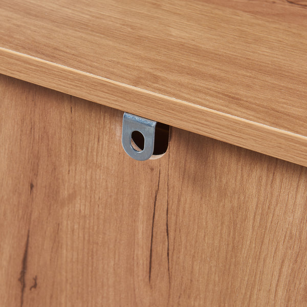 Nachtkast Varkaus 55x43x40 cm mdf eikenkleurig [en.casa]