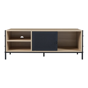 TV meubel Tysnes 120x40x45 cm eikenkleurig en zwart [en.casa]