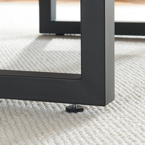 Stalen onderstel Lunderskov set van 2 tafelpoot 35x50 cm zwart [en.casa]