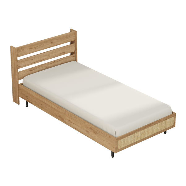 Eenpersoonsbed Kvænangen met bedbodem 100x200 cm [en.casa]