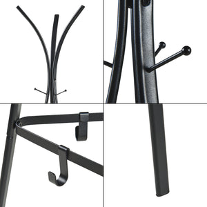 Kledingrek Vevelstad kapstok 181x52,5x52,5 cm zwart [en.casa]