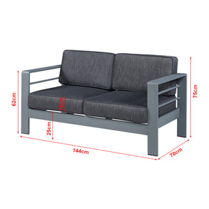 Tuinset Avise 2-delig tuintafel met tuinbank antraciet en donkergrijs casa.pro