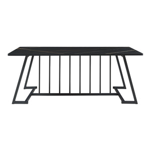 Salontafel Nospoo marmerlook zwart 120x60x46 cm [en.casa]