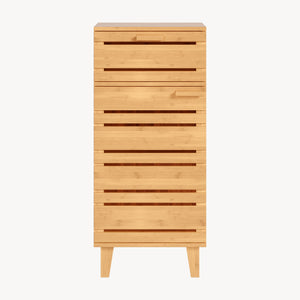 Badkamerskast Epind bamboe 75x33x30 cm naturel [en.casa]