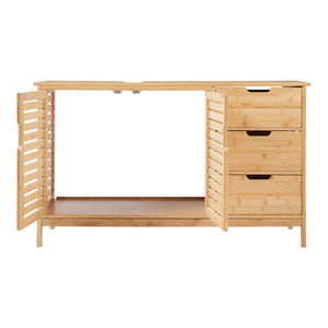 Wastafelonderkast Boksereys bamboe naturel 60x100x35 cm [en.casa]