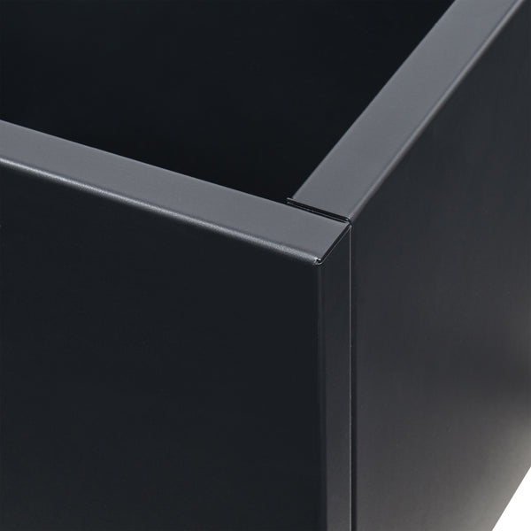 Scheidingswand Surnskoki met plantenbak 190x82x38 cm zwart casa.pro