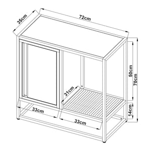 Sideboard Burlöv dressoir 70x72x35 cm grijs en wit [en.casa]