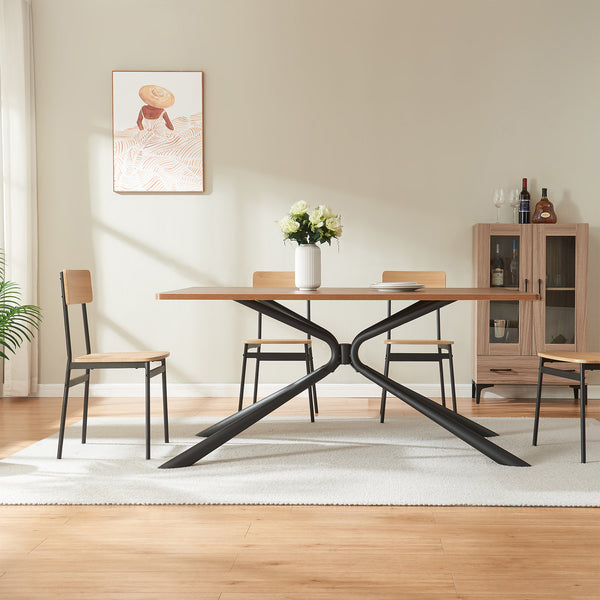 Tafelonderstel Havosanlurg 160x70x72 cm spider poot zwart [en.casa]