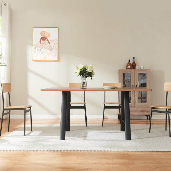 Tafelonderstel set Hullem A vorm 72x70 cm zwart [en.casa]