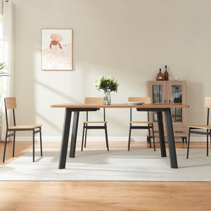 Tafelpoten Hostang 4-delig set 50x8x71 cm zwart [en.casa]