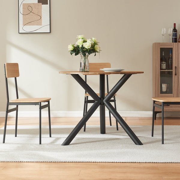 Tafelonderstel Viserinna spider poot 95x95x73 cm zwart [en.casa]