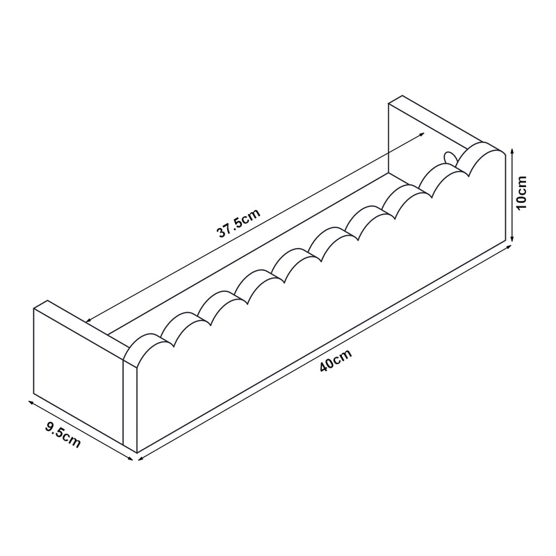 Maatschets Wandplankenset Vestnes 2-delig 40x10x10 cm roze [en.casa]