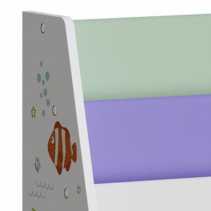 Kinderboekenkast Hornnes Aqua Dream motief 60x62x28 cm [en.casa]