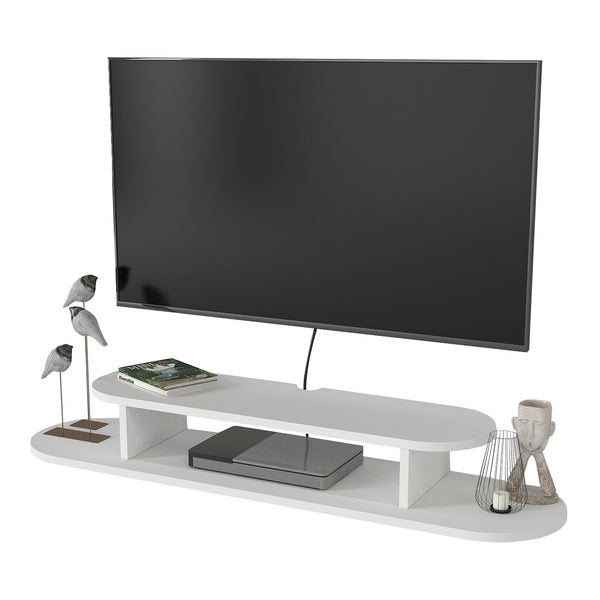 Tv meubel Targema zwevend wit 120x30x16 cm [en.casa]