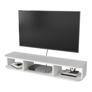 Tv-meubel Oundsvas zwevend wit 120x30x19 cm [en.casa]