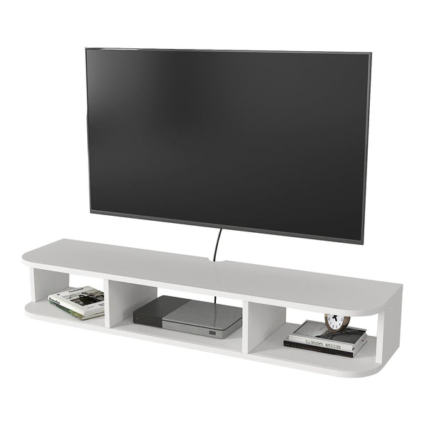 Tv-meubel Oundsvas zwevend wit 120x30x19 cm [en.casa]