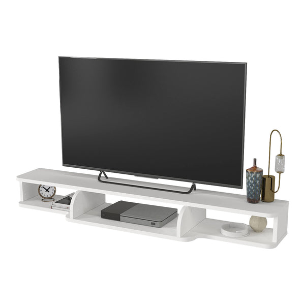 TV meubel Aar zwevend 135x30x16 cm wit [en.casa]