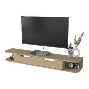 TV meubel Karjali zwevend 150x30x19 cm eikenkleurig [en.casa]