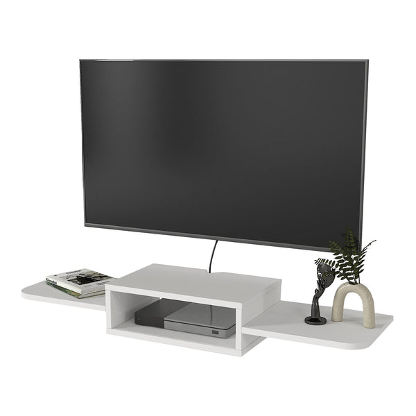 TV-meubel Tar zwevend 115x30x16 cm wit [en.casa]