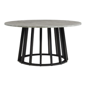 Salontafel Buzzard rond Ø90x45 cm betonkleurig en naturel [en.casa]