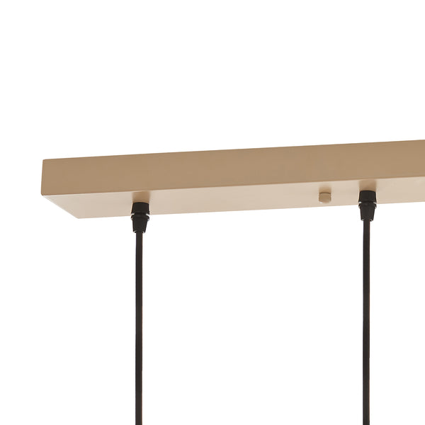 Hanglamp Posdand 5xE27 houtkleurig en zwart lux.pro