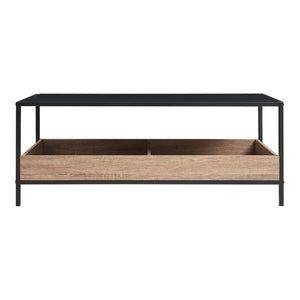 Salontafel Belana 100x48x39 cm zwart en eikenkleurig [en.casa]