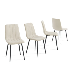 Eetkamerset Hemnes en Elsern 5-delig eikenkleurig en beige [en.casa]