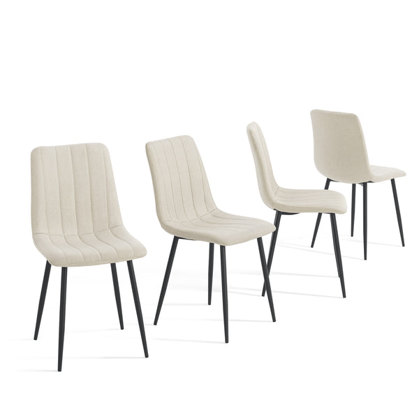 Eetkamerset Hemnes en Elsern 5-delig eikenkleurig en beige [en.casa]