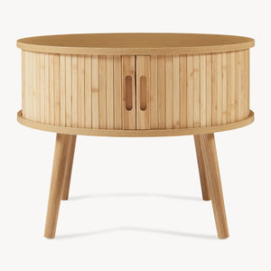 Nachtkastje Nordkapp rond 45x60 cm naturel [en.casa]