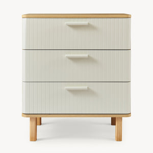 Commode Ferrersp 70x60x40 cm eikenkleurig havermout en naturel [en.casa]