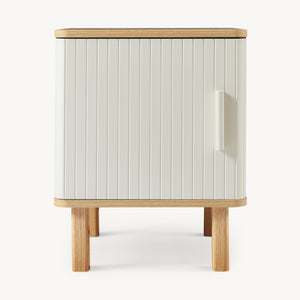 Nachtkast Ferrersp 50x40x40 cm eikenkleurig havermout en naturel [en.casa]