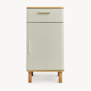 Badkamerkast Ferrersp 80x40x35 cm eikenkleurig havermout en naturel [en.casa]