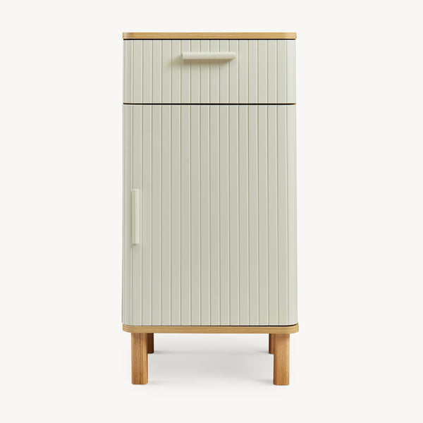 Badkamerkast Ferrersp 80x40x35 cm eikenkleurig havermout en naturel [en.casa]