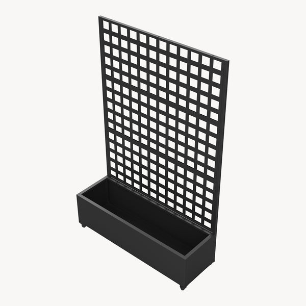 Kamerscherm Toma met plantenbak 190x82x38 cm zwart cas