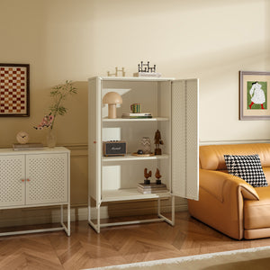 Woonkamerkast Viitasaari commode 150x80x40 cm crèmewit [en.casa] 