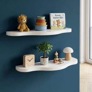 Kinder-wandrekset 2-delig Sirlstalo 57x19x3 cm Wit [en.casa]