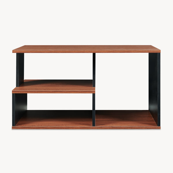 Salontafel Trond 80x40x42 cm Zwart/Walnoot [en.casa]
