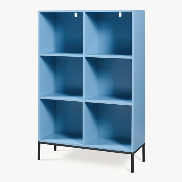 Bücherregal Colwyn 120x80x30 cm Blau [en.casa]
