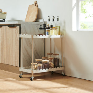 Serveerwagen Bolmanralu trolley 60x61x31 cm grijs [en.casa] 