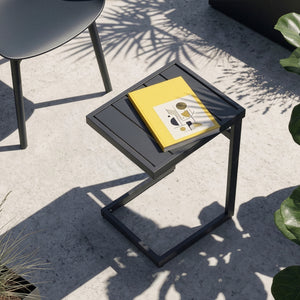 Outdoor bijzettafel Gaby staal 58x40x30 cm antracietgrijs [casa.pro]